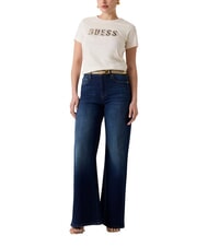GUESS SNAKE SCRIPT Short-sleeved T-shirt, pure cotton cremwhi - T-shirt - 3