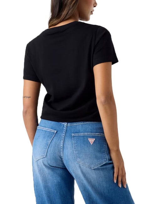 SNAKE SCRIPT Short-sleeved T-shirt, pure cotton jetbla - T-shirt