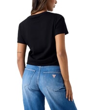 GUESS SNAKE SCRIPT Short-sleeved T-shirt, pure cotton jetbla - T-shirt - 2