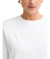 GUESS BASIC TRIANGLE Crewneck sweatshirt purwhite - Women's Sweatshirts - 4