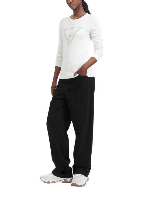 KATIE Crew neck, tight-fitting sweater cremwhi - Women's Sweaters