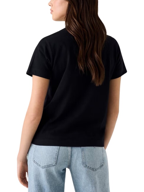 SEQUINS BIG LOGO Short-sleeved T-shirt with large logo jetbla - T-shirt