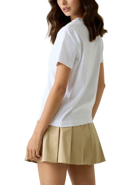 SEQUINS BIG LOGO Short-sleeved T-shirt with large logo purwhite - T-shirt