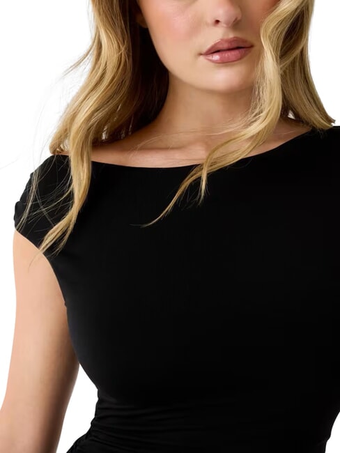 RITA Wide shoulder dress jetbla - Woman Clothes