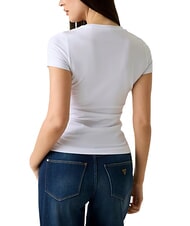GUESS GLITTER LOGO Short-sleeved, glittery T-shirt purwhite - T-shirt - 2