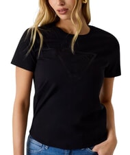 GUESS NEW BASIC Short-sleeved T-shirt, pure cotton jetbla - T-shirt - 4