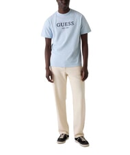 GUESS LOGO Short-sleeved T-shirt, pure cotton aerial blue - T-shirt - 3