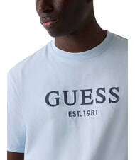 GUESS LOGO Short-sleeved T-shirt, pure cotton aerial blue - T-shirt - 4