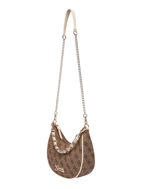 GIRL Shoulder bag with chain strap 4g aop beige white - Women&rsquo;s Bags