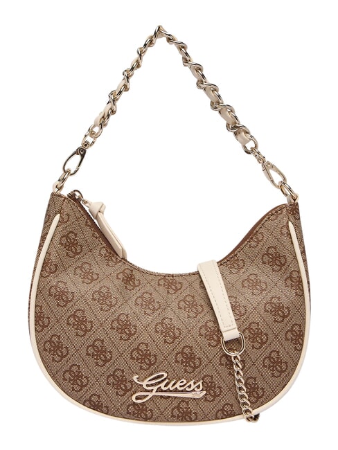 GIRL Shoulder bag with chain strap 4g aop beige white - Women&rsquo;s Bags
