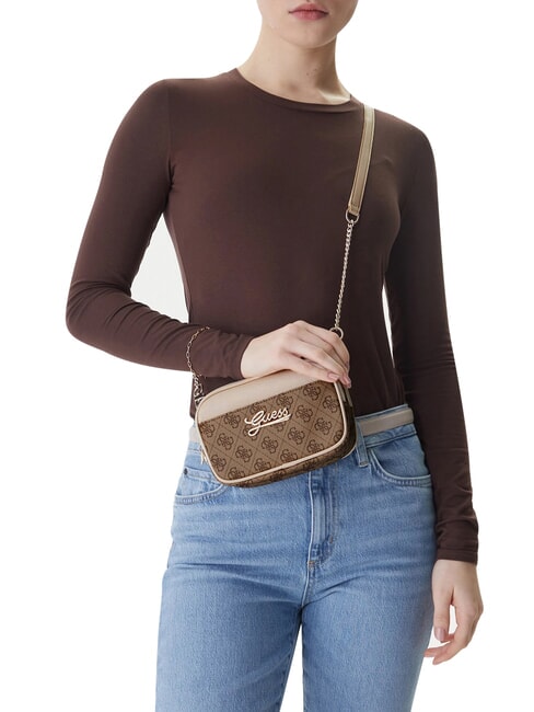 GIRL MINI ME Mini shoulder bag 4g aop beige white - Women&rsquo;s Bags