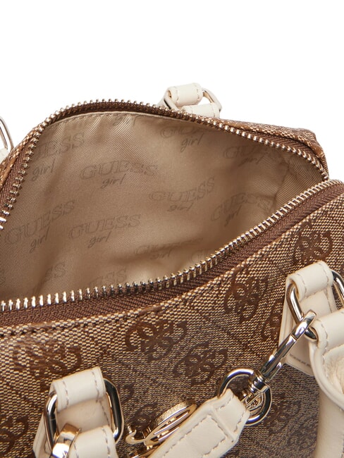 GIRL MINI ME Mini handbag with shoulder strap 4g aop beige white - Women&rsquo;s Bags