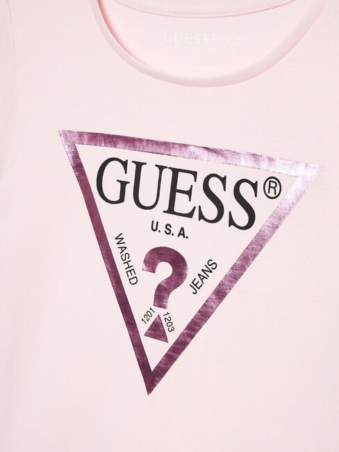 KIDS Triangle logo print T-shirt ballet pink - Child T-shirt
