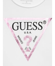 GUESS KIDS Triangle logo print T-shirt purwhite - Child T-shirt - 3