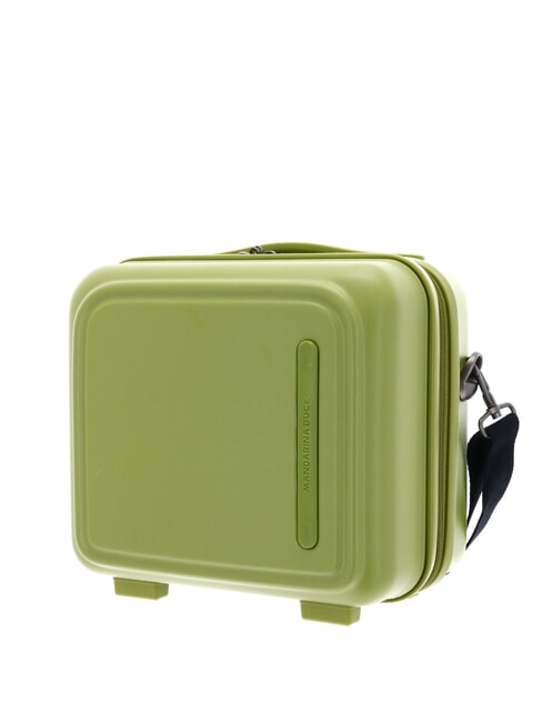 LOGODUCK + Rigid beauty case with shoulder strap winter olive - Beauty Case