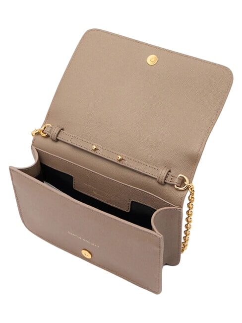 RIVETTO Mini shoulder bag, in leather desert taupe - Women&rsquo;s Bags