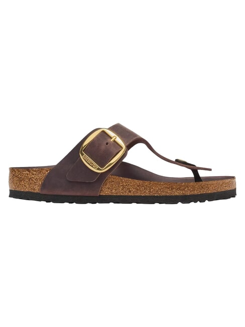 GIZEH BIG BUCKLE HEX Leather slipper sandal habana - Women&rsquo;s shoes