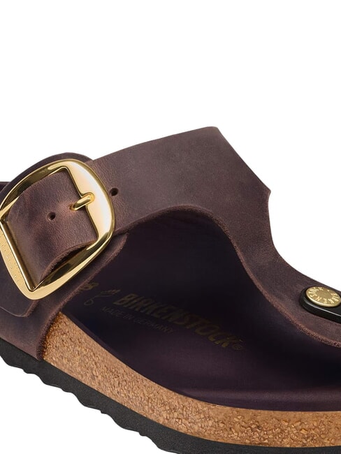 GIZEH BIG BUCKLE HEX Leather slipper sandal habana - Women&rsquo;s shoes