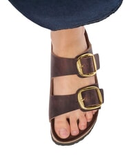 BIRKENSTOCK ARIZONA BIG BUCKLE HEX Oiled leather slipper sandal habana - Women&rsquo;s shoes - 5