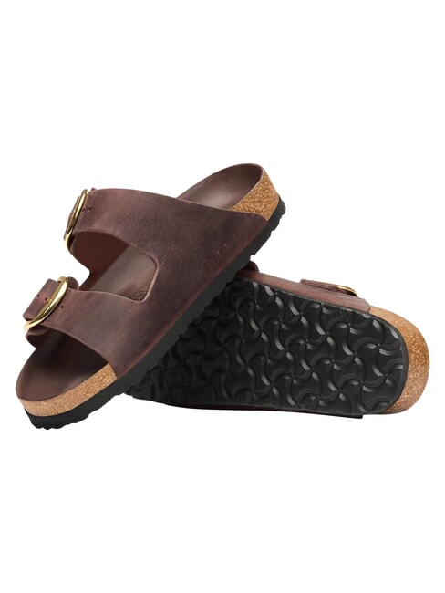 ARIZONA BIG BUCKLE HEX Oiled leather slipper sandal habana - Women&rsquo;s shoes