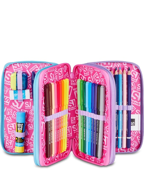 GLOW LED UNICORN GIRL Pencil Case with School Kit soft lilac - Cases and Accessories