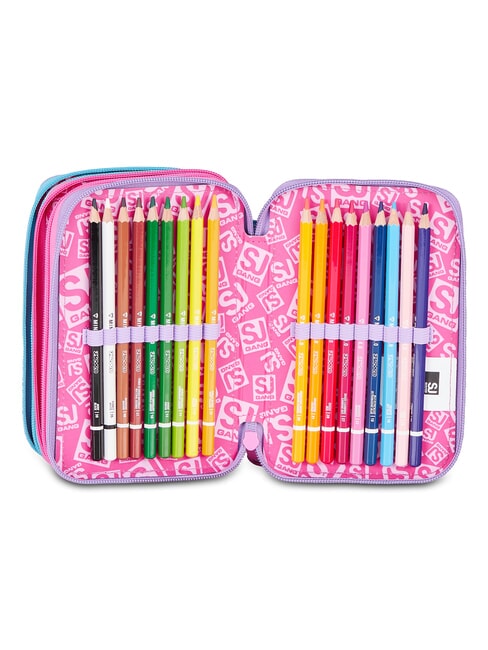 GLOW LED UNICORN GIRL Pencil Case with School Kit soft lilac - Cases and Accessories