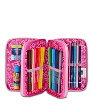 SJGANG HEART BUDDY GIRL Pencil Case with School Kit pink doll - Cases and Accessories - 2