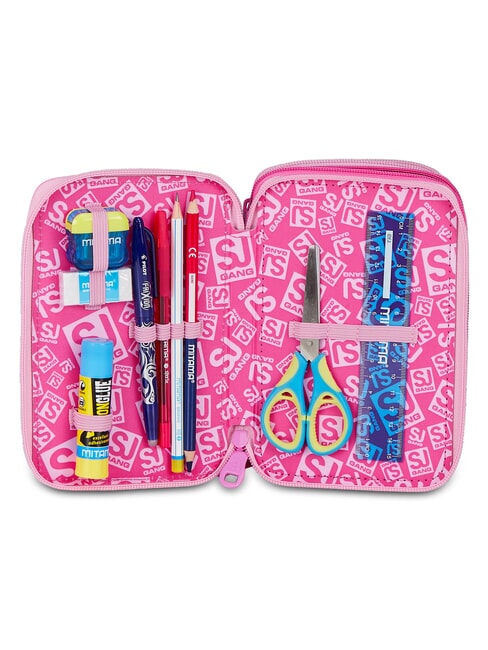 HEART BUDDY GIRL Pencil Case with School Kit pink doll - Cases and Accessories