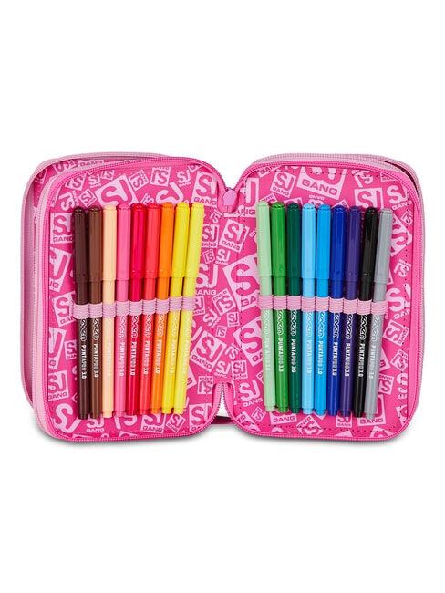 HEART BUDDY GIRL Pencil Case with School Kit pink doll - Cases and Accessories