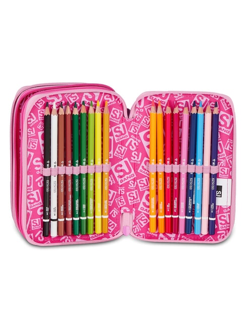 HEART BUDDY GIRL Pencil Case with School Kit pink doll - Cases and Accessories