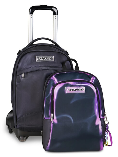 SHADOWS OF COLOR Backpack with trolley light purple - Backpack trolleys