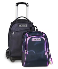 SEVEN SHADOWS OF COLOR Backpack with trolley light purple - Backpack trolleys - 2