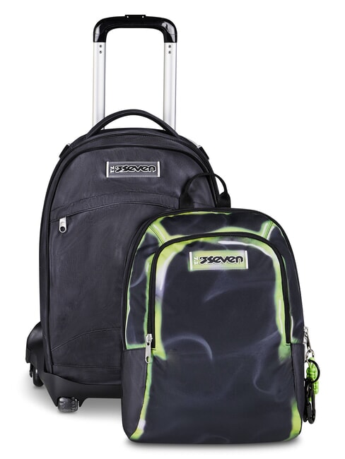 SHADOWS OF COLOR Backpack with trolley yellow - Backpack trolleys