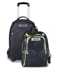 SEVEN SHADOWS OF COLOR Backpack with trolley yellow - Backpack trolleys - 2