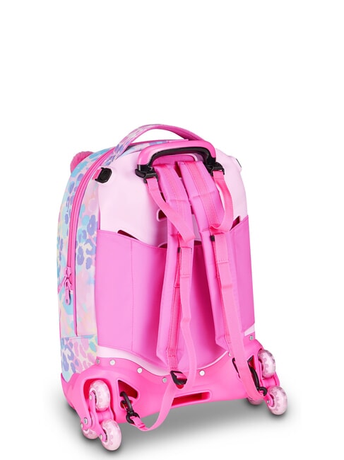 HEART BUDDY GIRL Backpack with trolley, detachable pink doll - Backpack trolleys