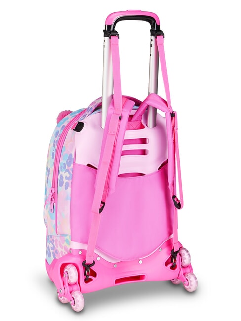 HEART BUDDY GIRL Backpack with trolley, detachable pink doll - Backpack trolleys