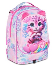 SJGANG HEART BUDDY GIRL Backpack with trolley, detachable pink doll - Backpack trolleys - 6
