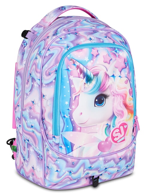 GLOW LED UNICORN GIRL 3 in 1 Trolley Backpack soft lilac - Backpack trolleys