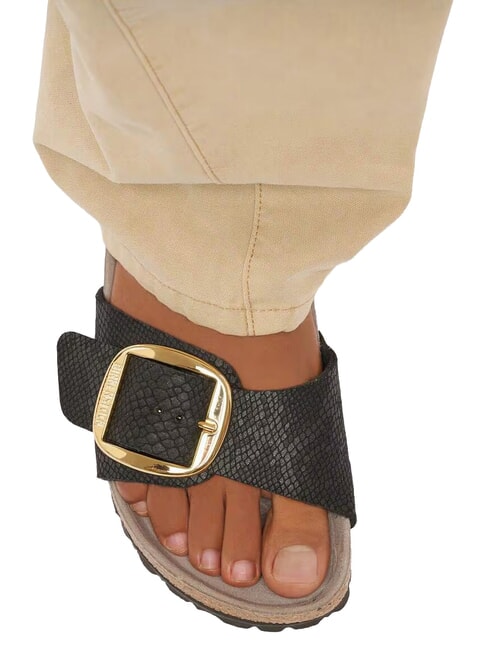 MADRID BIG BUCKLE Single strap sandals pythonblack - Women&rsquo;s shoes