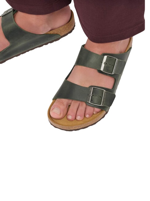 ARIZONA Oiled leather sandals thyme - Men&rsquo;s shoes