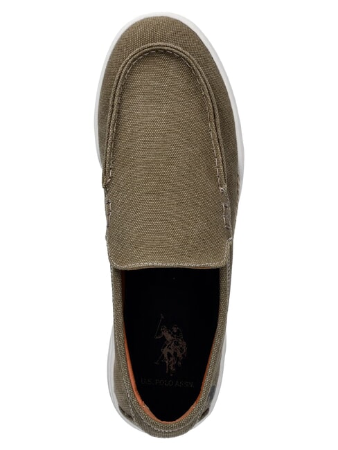 ALONSO Canvas moccasins dark olive - Men&rsquo;s shoes