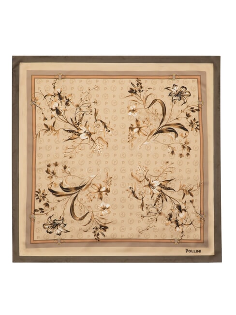 FIORI2 Scarf brown flowers2 - Scarves