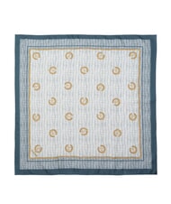 POLLINI CROCO LOGO Scarf crocus blue - Scarves - 2