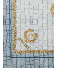 POLLINI CROCO LOGO Scarf crocus blue - Scarves - 4