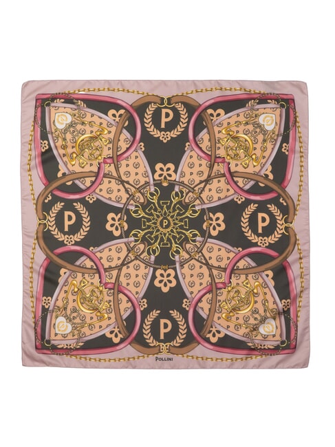 HEARTS TWILL Scarf pink chain - Scarves
