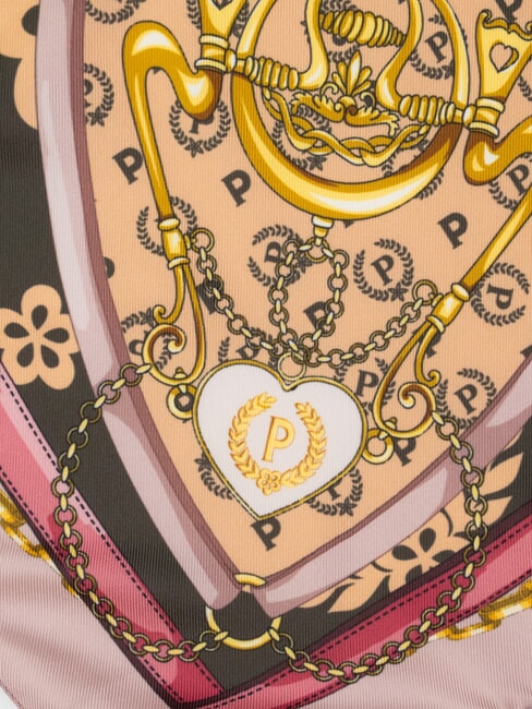 HEARTS TWILL Scarf pink chain - Scarves