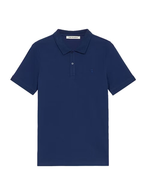 SLIM PIQUET Short-sleeved polo shirt Navy blue - Polo shirt