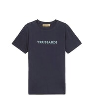 TRUSSARDI SLIM LOGO Short-sleeved T-shirt Navy blue - T-shirt - 3