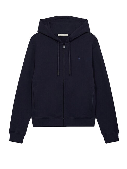 JERSEY Full zip sweatshirt Navy blue - Sweatshirts
