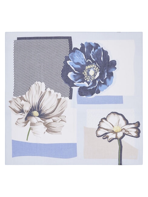 FLOWER Block scarf light blue - Scarves
